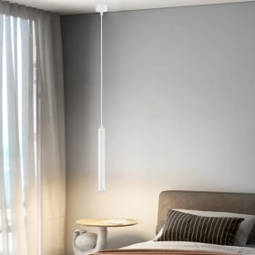 HOTUT Lámpara de Suspensión Cilíndrica - Diseño Moderno para Cocina, Comedor, Dormitorio o Café