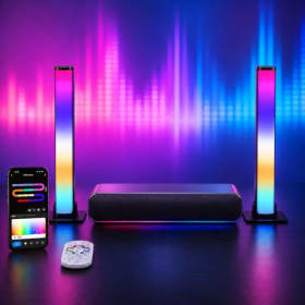 LuminexDesigns Barras LED RGB para TV y Gaming - Luces Inteligentes con Sincronización Ambilight y Control por App
