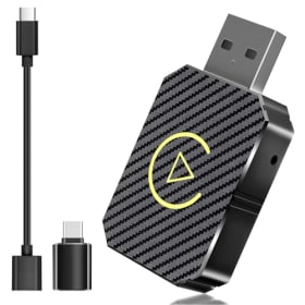 Adaptador CarPlay Inalámbrico USB - Conexión Sin Cables para iPhone (iOS 10+) y 800+ Modelos de Coches Post-2016