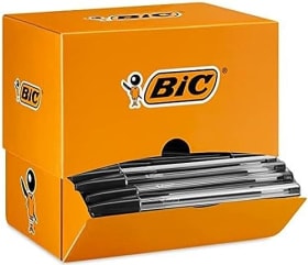 BIC Cristal Original - Bolígrafos de Punta Media (1.0 mm) - Negro - Caja de 150 Unidades