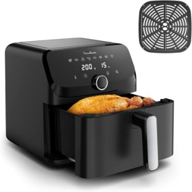 Moulinex Easy Fry Mega - Freidora de Aire XL 7,5L con 8 Programas Automáticos | Diseño Compacto | Hasta 8 Raciones | Ahorro Energía y Tiempo | Piezas Lavavajillas | EZ8558F0