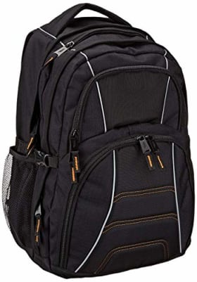 Mochila portátil 43cm con organizador negro