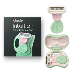 Wilkinson Sword Intuition Complete Care Mini Maquinilla de afeitar de viaje para mujer con estuche y 1 recambio