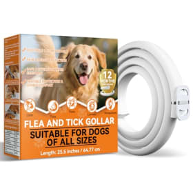 Collar Antiparasitario para Perros - Fórmula Natural, Impermeable y Ajustable - Protección de 12 Meses (1 Pack)