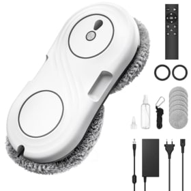 Robot Limpiacristales WD12D - Limpia Ventanas con 7000 Pa de Succión y 3 Modos de Limpieza - Doble Boquilla - Ideal para Ventanas, Espejos y Superficies de Cristal