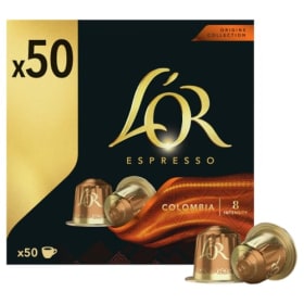 L'OR Espresso Café Cápsulas Colombia | Intensidad 8 | 50 Cápsulas Compatibles Nespresso