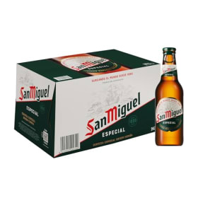 San Miguel Especial Lager - Pack 24 Botellas de 25cl | Cerveza Premium Española | 5.4% Vol.