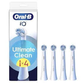 Oral-B Series iO Ultimate Clean - Cabezales de Recambio Originales (Pack de 4, Blancos) - Compatibles con cepillos eléctricos Oral-B iO