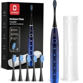 Oclean Cepillo Eléctrico Sónico TravelGo FlowSet - Azul | Recarga cada 180 días, 5 Modos, Impermeable IPX7, Temporizador 2 min, 6 Cabezales DuPont™