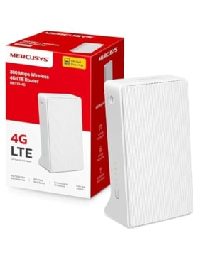 Mercusys MB110-4G - Router 4G LTE CAT4 con Wi-Fi 300Mbps, Compatible con Todos los Operadores y hasta 32 Dispositivos