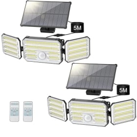 Giliwosy Luces Solares LED Exterior Jardín con Sensor de Movimiento - 2 Piezas