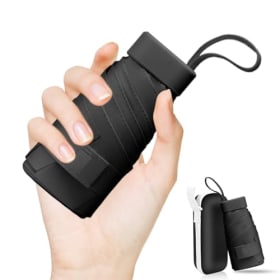 LENDOO Paraguas Plegable - Mini Paraguas Sol UV50+ Resistente y Compacto con Estuche