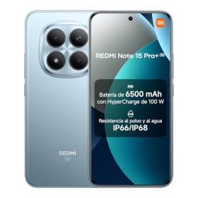 XIAOMI REDMI Note 15 Pro+ 5G - Smartphone de 12+512GB, Pantalla AMOLED 6,83" 1.5K AMOLED, Snapdragon 7s Gen 4, Cámara de 200 MP, Hypercharge 100W, Azul Glaciar (Versión ES)