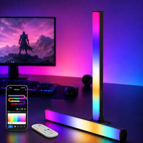 LuminexDesigns Barra de Luz LED RGB TV y Gaming 40cm – Sincronización Musical y Control por App para Iluminación y Decoración