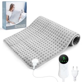 Manta Eléctrica Lumbar 43 x 84 cm - Almohadilla Térmica con 9 Ajustes y Apagado Automático