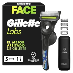 GilletteLabs Maquinilla de Afeitar UEFA Champions League Special Edition - Edición Limitada con Barra Exfoliante y 5 Recambios