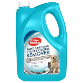 Simple Solution Patio y Removedor de Manchas y Olores para Mascotas - 4L | Elimina Bacterias y Neutraliza Aromas