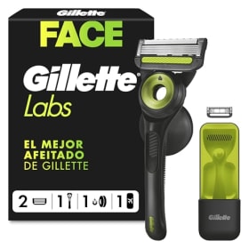 GilletteLabs Maquinilla de Afeitar Neon Night Edition - Edición Limitada con Mango de Metal, Cuchillas de Recambio y Estuche de Viaje