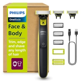 Philips OneBlade 360 Auténtico Barbero - Afeitadora y Recortadora Eléctrica para Rostro y Cuerpo