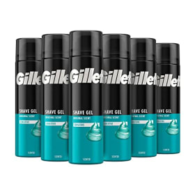 Gillette Classic Gel De Afeitar Para Piel Sensible Para Hombre - Fórmula Comfort Glide - 200ml x6
