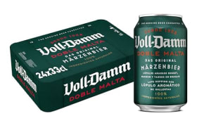 Voll-Damm | Cerveza Doble Malta | Toque Cítrico y Afrutado | Paquete 24 x 330 ml | Total 7.92 L