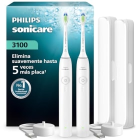Cepillo Philips Sonicare Serie 3100 - Pack Doble - HX4072/41 | Cepillo Dental Sónico con Sensor de Presión y 3 Niveles de Intensidad