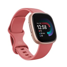 Fitbit Versa 4 - Smartwatch Rosa Arena con GPS, 6 días de batería y compatible con iOS/Android