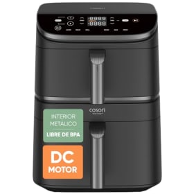 Cosori Air Fryer Turbo Tower Grande 10,8 Litros - Freidora de Aire con Doble Cesta Vertical, Turbo Blaze, Multifunción 6 en 1