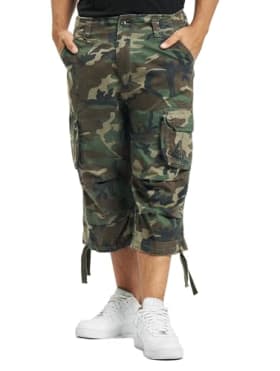 Brandit Urban Legend 3/4 Shorts - Pantalones Cargo Hombre en Color Woodland (XL)