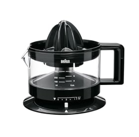 Braun Hogar TributeCollection CJ3000 BK - Exprimidor Eléctrico, 20 W, 350ml, Cantidad de Pulpa Ajustable, Apto para Lavavajillas, Color Negro