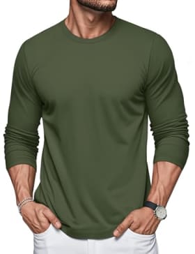 MAGCOMSEN Sweat Crew Neck Sudadera para Hombre - Camiseta de Manga Larga, Tejido Suave y Transpirable
