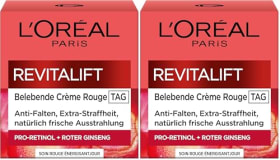 L'Oréal Paris Revitalift - Crema revitalizante antiarrugas con ginseng rojo, extra firmeza (50 ml x 2 unidades)