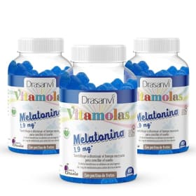DRASANVI Gominolas de Melatonina - 1,9mg por unidad | Ayuda a conciliar el sueño | Vegano | Sabor Ciruela | Pack 3x60 gominolas