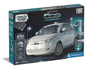 Clementoni - Coche Fiat 500 Eléctrico - Kit de Construcción con 210 Componentes - Ideal para Niños a partir de 8 Años