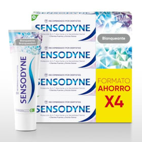 Sensodyne Blanqueante - Pasta de Dientes para Dientes Sensibles y Blanqueamiento - Pack 4x75 ml