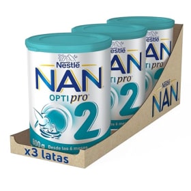 Nestlé NAN OPTIPRO 2 - Leche de continuación en polvo, 3 botes de 800g | Amazon España