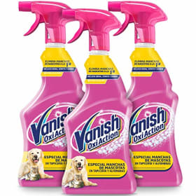 Vanish Oxi Action - Quitamanchas especial manchas de mascota en alfombras y tapicerías, spray, sin lejía - Pack de 3 x 750 ml