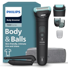 Philips Afeitadora Corporal S7000 BG7480/15 - Recortadora 2D con Cabezal Pivotante, Sistema Triple Protect y 120 Min. de Autonomía