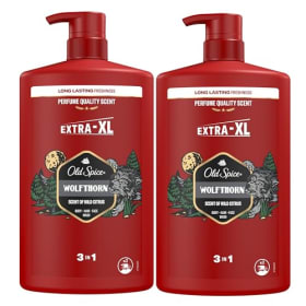 Old Spice Wolfthorn Gel De Ducha Y Champú 2x1000ml - Limpieza Profunda y Frescura Duradera