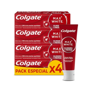 Colgate Blanqueador 4x75ml - Dientes 1 tono más blancos