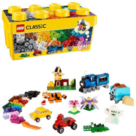 LEGO 10696 Classic Caja de Ladrillos Creativos Mediana con Base Verde, Coches y Animales - Juguete para Construir para Niños de 4 Años o Más