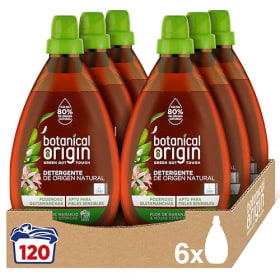 Botanical Origins Detergente Ecológico para Lavadora - Aroma Flor de Naranjo y Hojas Cítricas | Pack 6 x 20 Lavados (120 lavados) | Ideal para Pieles Sensibles