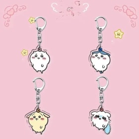 Llavero de acrílico Jiyi, serie Magic Is Coming, llavero de dibujos animados de Hachiware Usagi, colgante lindo, regalo para niños