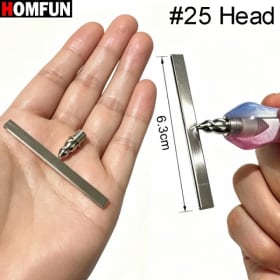 HOMFUN Nuevo Lápiz de Punta Larga para Pintura de Diamantes de 25 Puntas, Punta Fina Multifuncional de Acero Inoxidable para Bordado y Arte de Uñas
