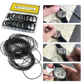 Junta de reloj de 0.5mm/0.6mm/0.7mm/0.8mm, junta tórica de goma impermeable para la tapa trasera del reloj, accesorio de herramientas de reparación para relojeros
