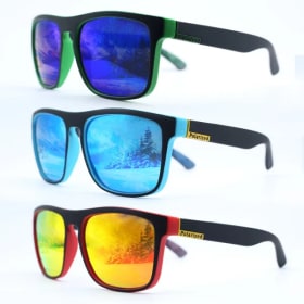 Gafas de sol deportivas de moda, gafas polarizadas con protección UV, gafas personalizadas, montura cuadrada de Metal, gafas UV400 para hombres y mujeres