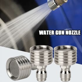 Boquilla de lavado de alta presión para pistola de agua, acero inoxidable, conexión rápida de 1/4, para lavado de coches, jardín y uso urbano