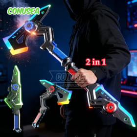 Juguete de espada láser AXE, barra de luz 2 en 1, juguetes de espada, barra de luz, cosplay, juegos de rol, regalos para niños, juguete genial para adultos, niños y chicos