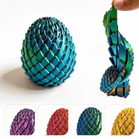 Juguete de Huevo de Dragón Retorcido Impreso en 3D, Juguete Sensorial Antiestrés en Espiral, Regalos para Niños y Adultos, Navidad, Cumpleaños, Fiestas, Multicolor