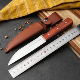 Cuchillo multiusos para fruta, cuchillo occidental, cuchillo para carne, cuchillo de cocina, para el hogar, cocina, barbacoa, camping, etc., 1 ud.